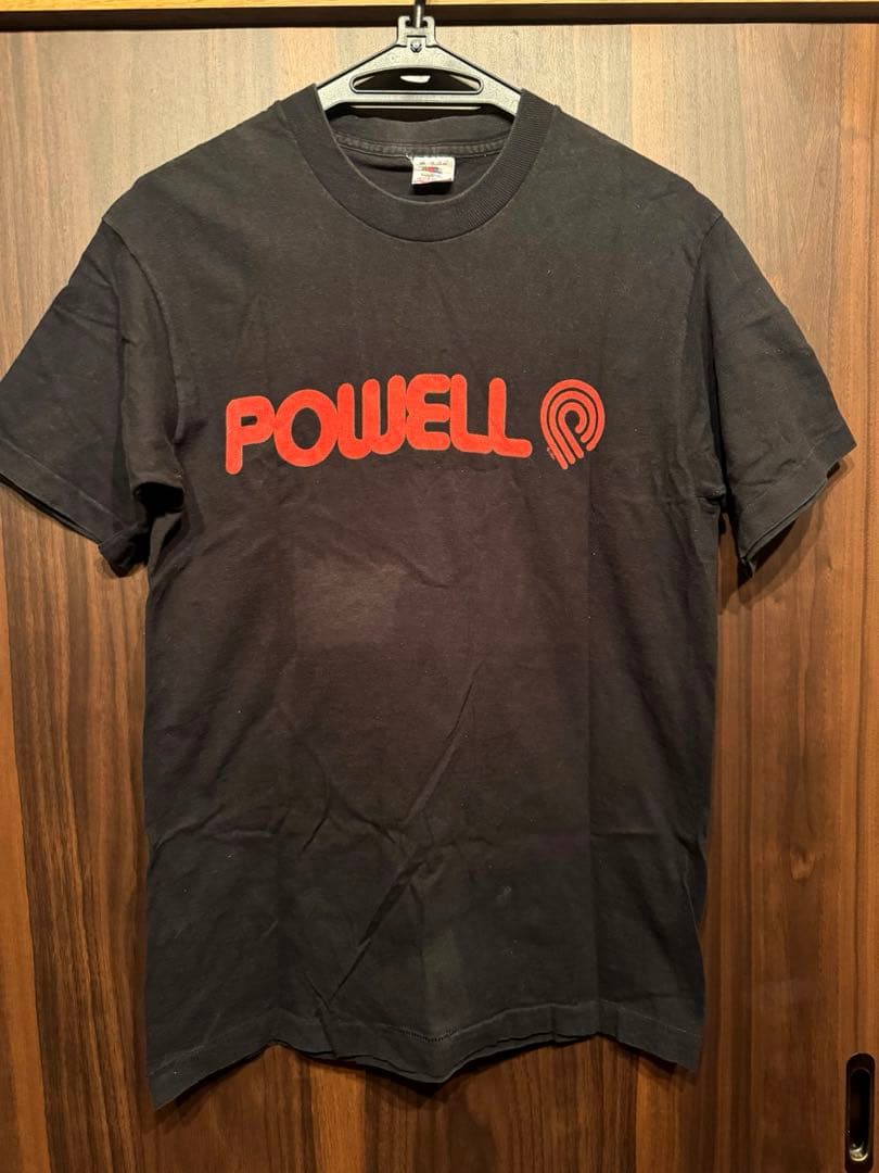 スケートボード 90's powell logo T black original