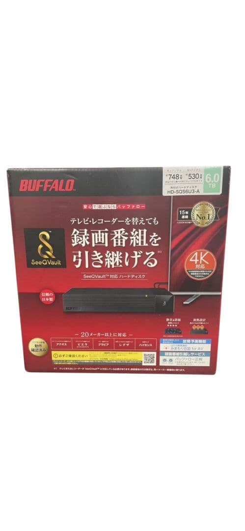 BUFFALO 外付けHDD HD-SQS6U3-A ハードディスク #ur