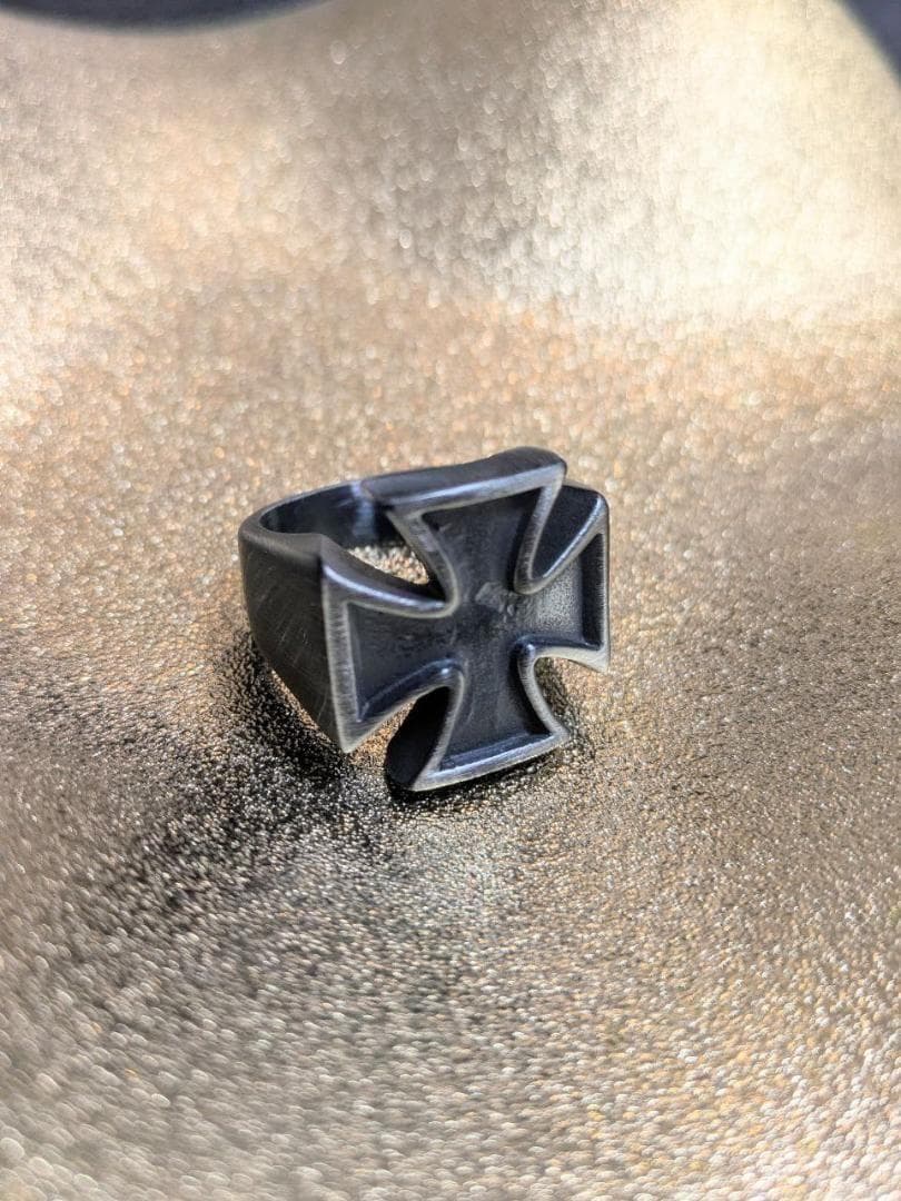 アイアンクロス 鉄十字 シルバークロス ステンレスリング 24号 - メルカリ