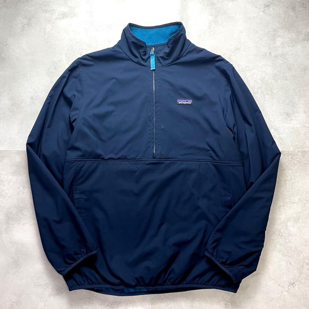 美品 パタゴニア グリセード リバーシブル スナップT 紺青 M 25385
