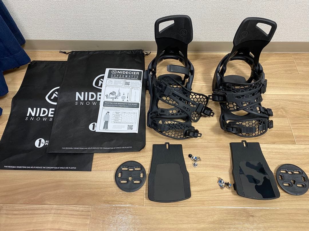 タ*ん様 NIDECKER SUPERMATIC ブラック スノーボードビンディ