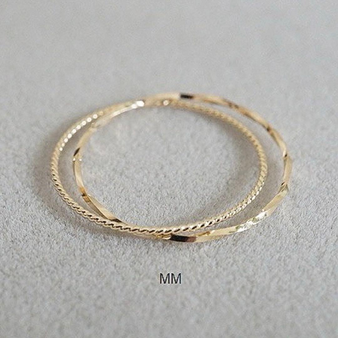 《刻印あり》新品K10YGレイヤードリング13号