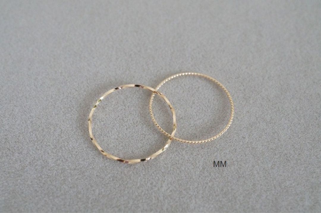 《刻印あり》新品K10YGレイヤードリング13号