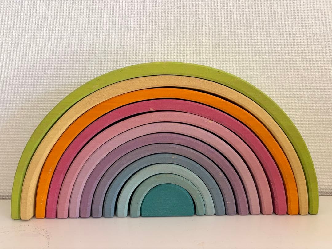 グリムス　アーチ　レインボー　パステル　積み木　知育玩具