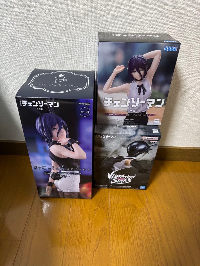 チェンソーマン　レゼ　プライズフィギュア3個セット 劇場版『チェンソーマン レゼ篇』よりレゼがバニーガール姿でプライズ