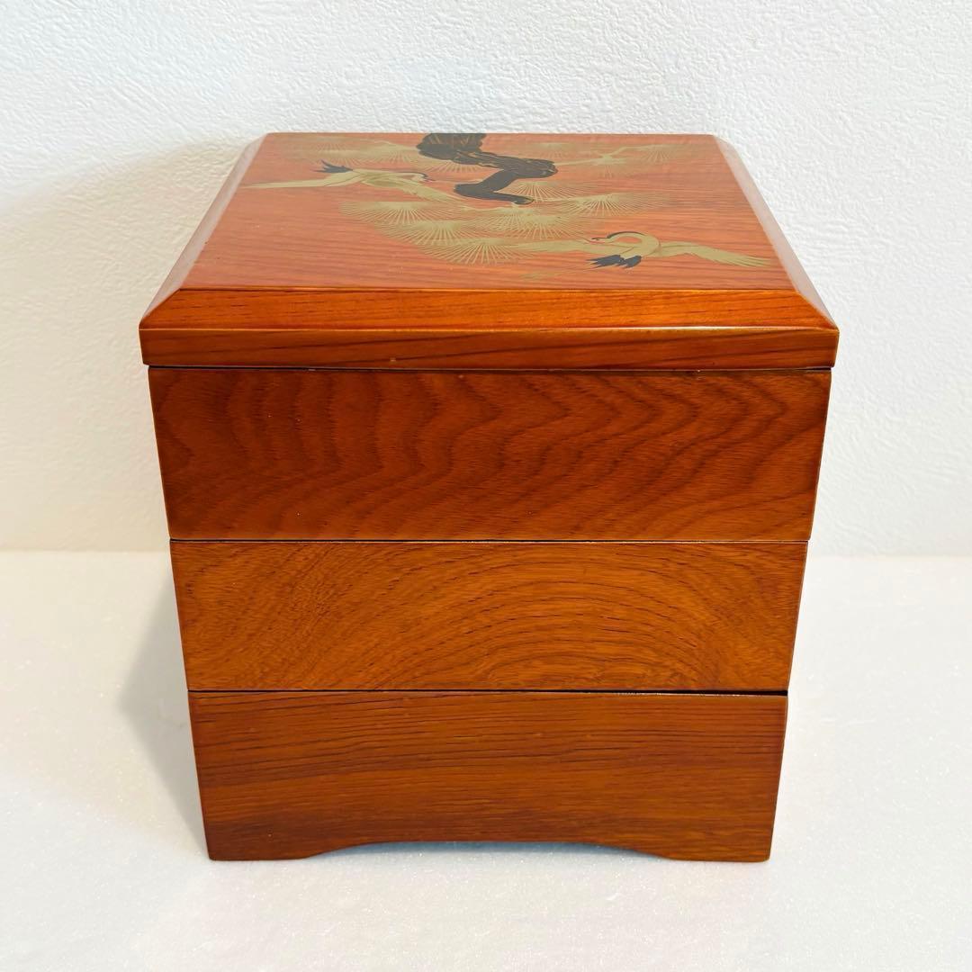⭐️ 天然木漆器 松鶴蒔絵 三段重 美品 ⭐️ - メルカリ