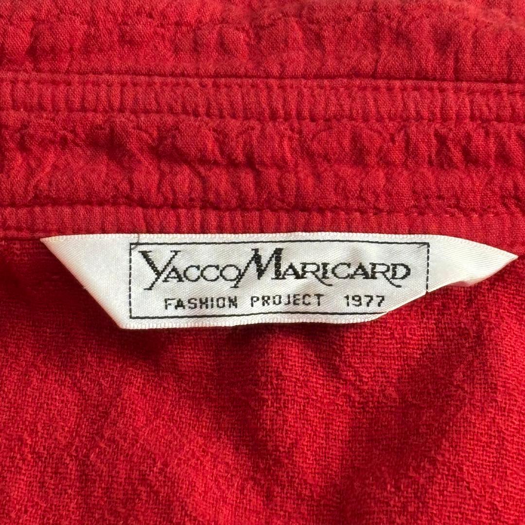 ヤッコマリカルド 赤 タック シャツジャケットFREE - メルカリ