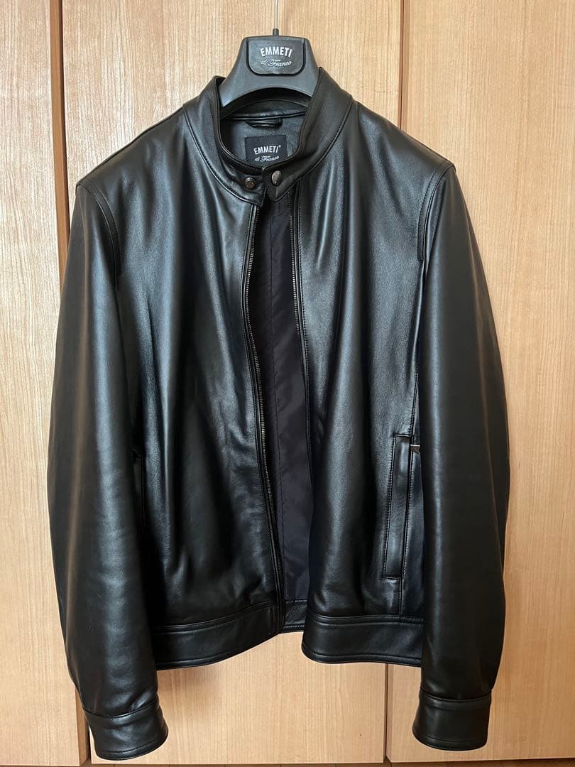 ビームス別注　EMMETI JURI BEAMS3 ユリ　ライダース48ブラック