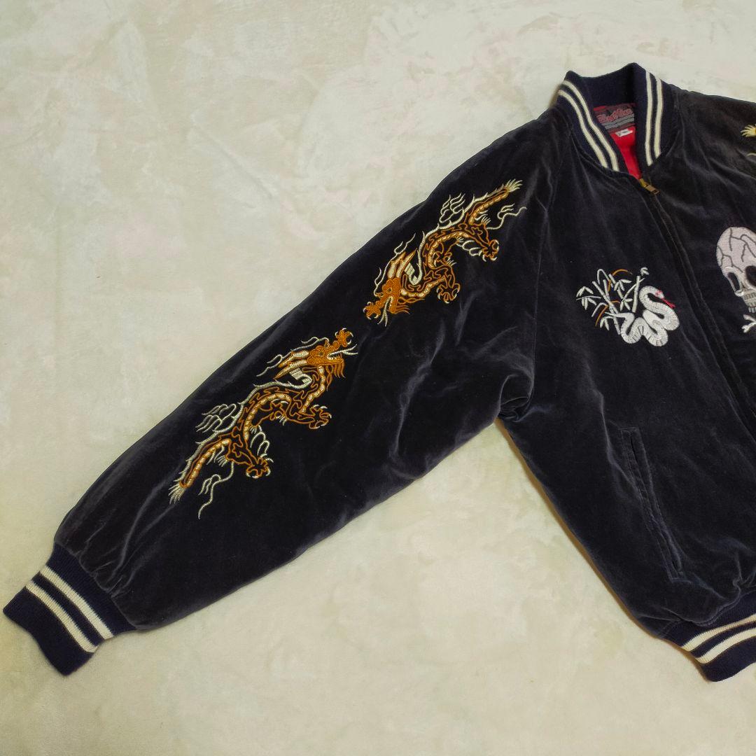 90S 別珍 SHOOT ONE ドクロ刺繍 スカジャン Мサイズの通販はau PAY