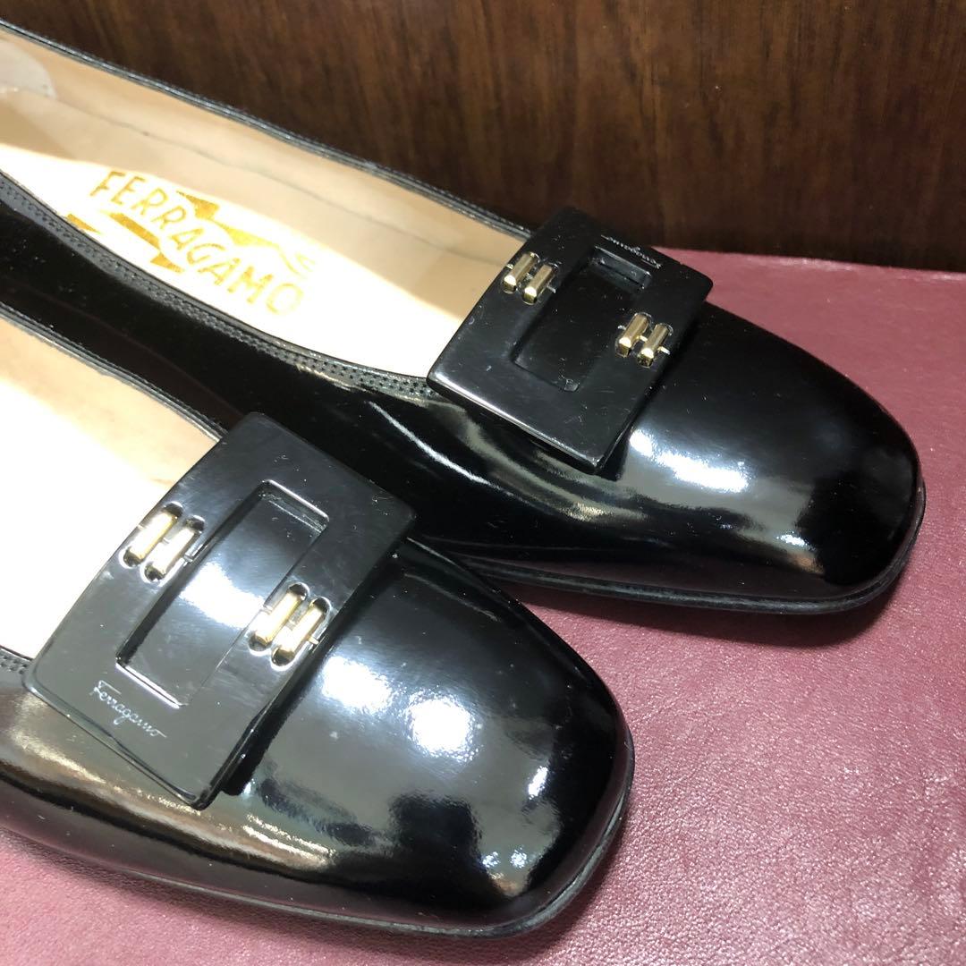 フェラガモ　パンプス　エナメル　ヒール　GALAXY 23.5cm