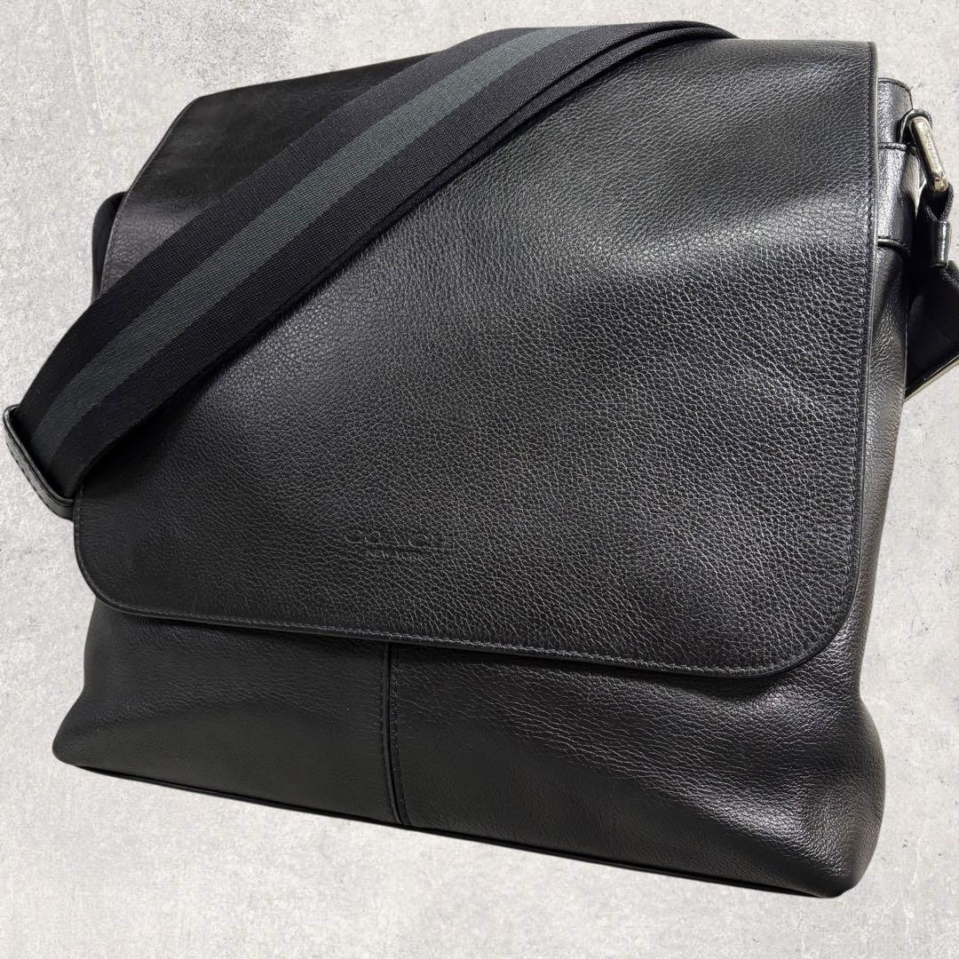 えびふらいCOACH チャールズ メッセンジャーバッグ シボ革黒 A4 公式】COACH – コーチ | ストゥディオ メッセンジャー