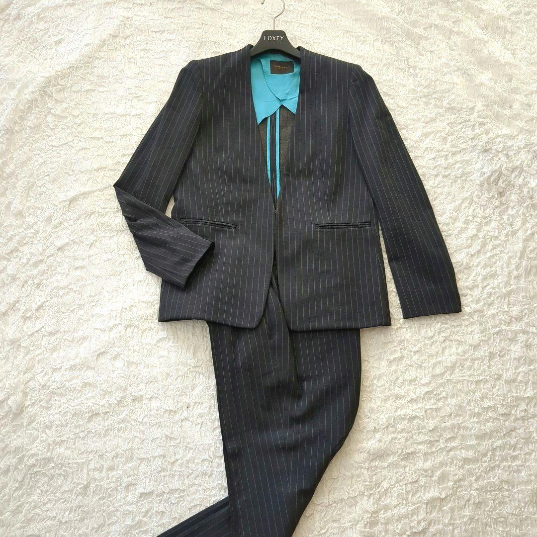 美品　トゥモローランドコレクション　スーツ　ジャケット　パンツ　36.38　伸縮