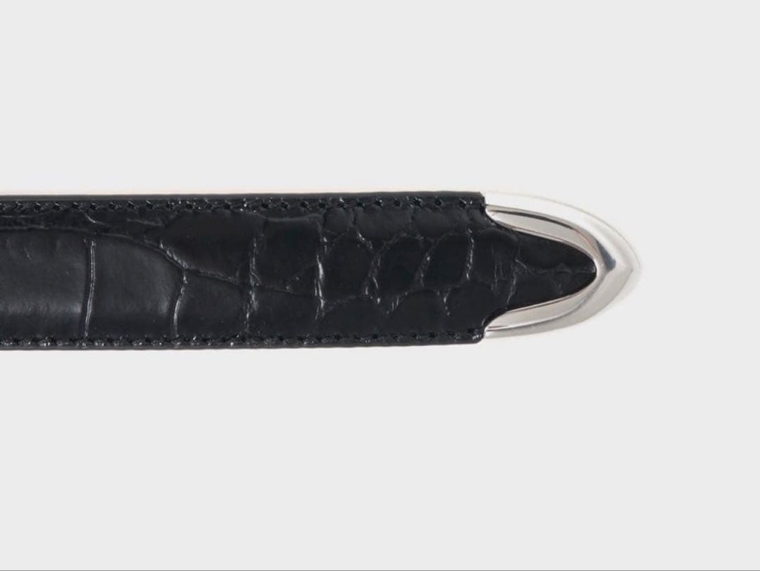 11/30までの限定価格】J&M DAVIDSON クロコ ベルト25mm