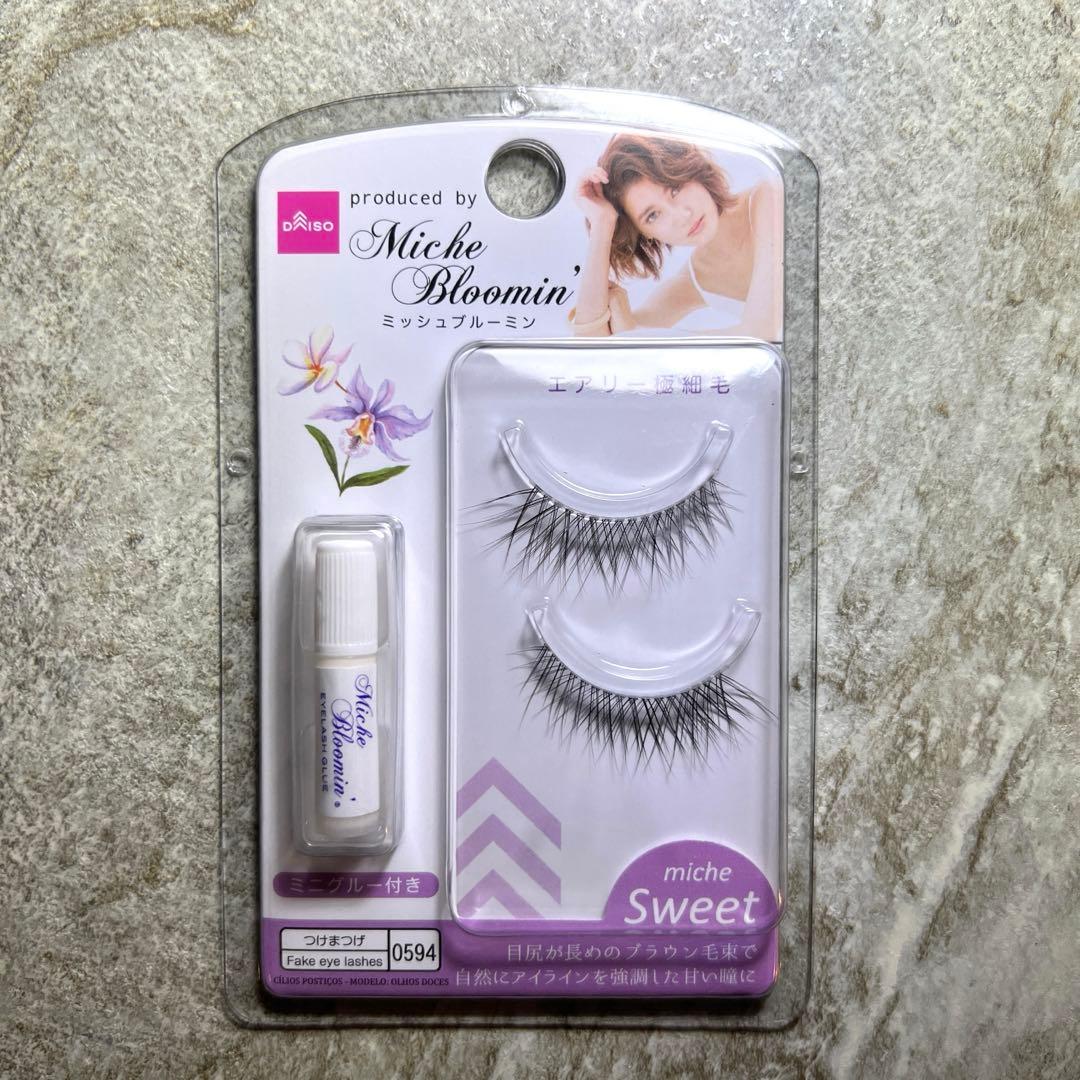 新品 ダイソー つけまつげ ミッシュブルーミン スウィートアイ 5点