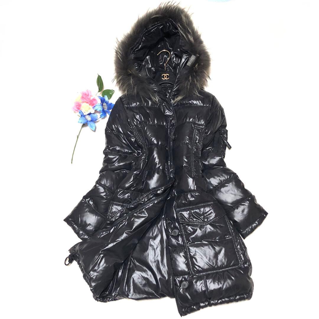 ジャスミン様 デュベティカ ダウンコート Corcira ラクーンファー 黒