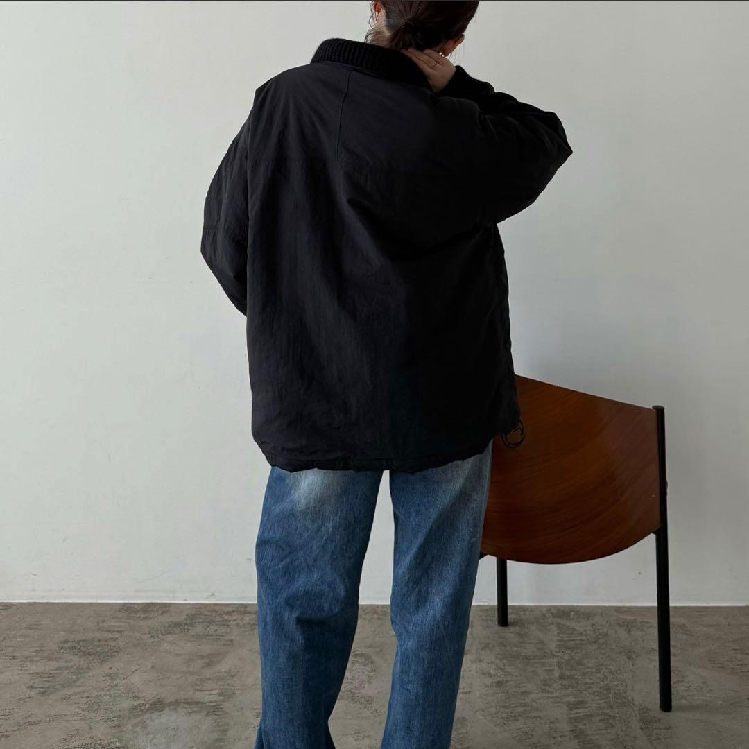 値下げ中】callautia × yayoi リブニットカラー中綿ジャケット - メルカリ