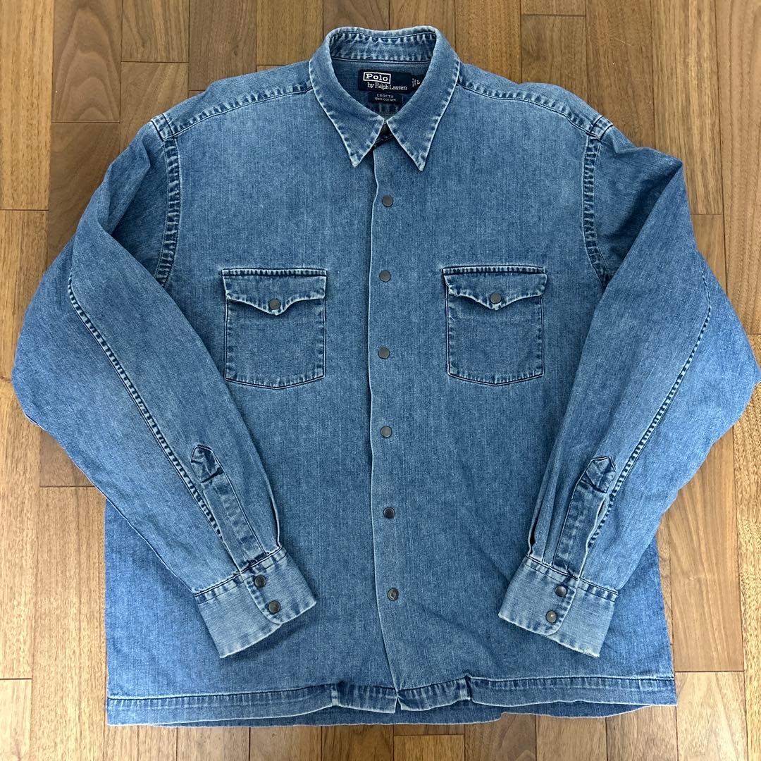 90s Polo by Ralph Lauren CROFTS デニムシャツ L