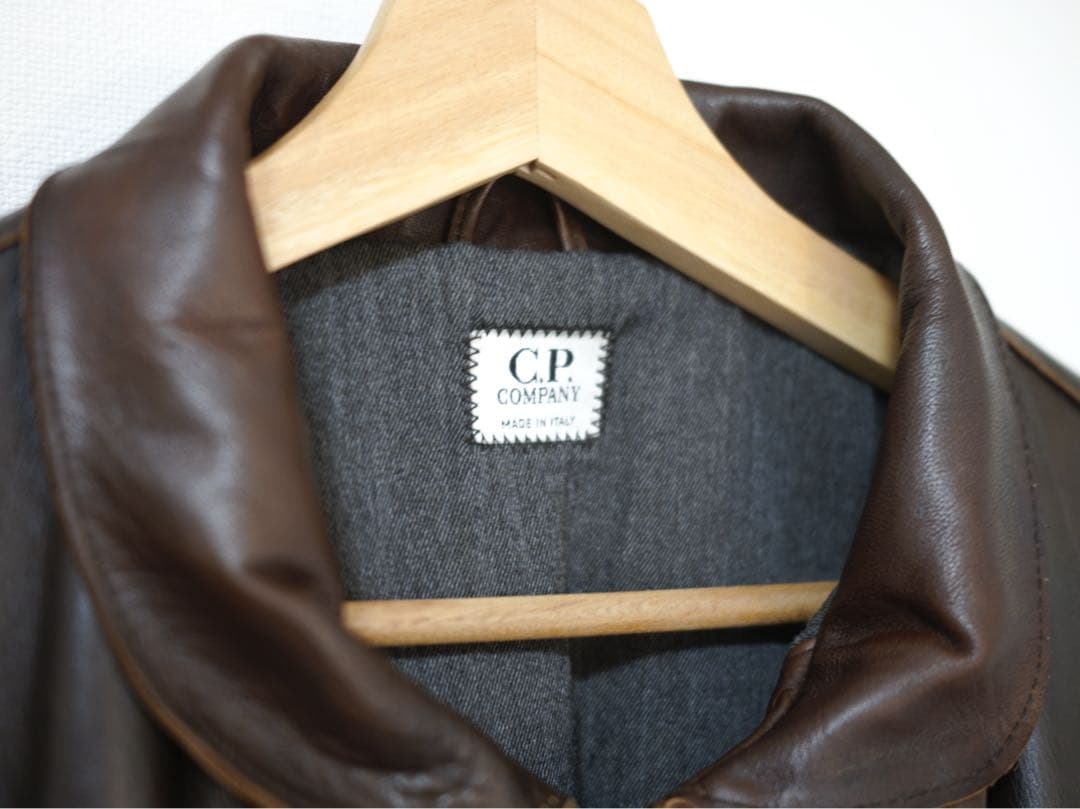 Archive 2002s c.p company leather jacket - メルカリ