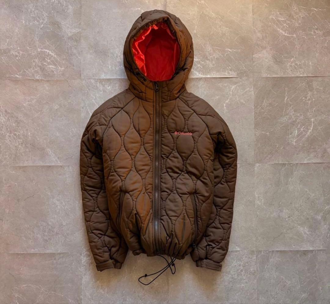 【超希少❗️】極暖columbia ダイヤキルティングジャケット　ブラウン　S we0326_9.jpg