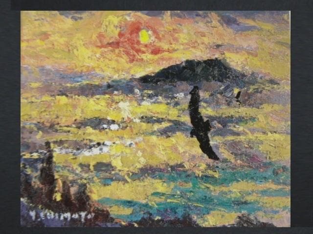 千本裕三、【大和国原】、希少な額装用画集より、新品額装付、状態良好