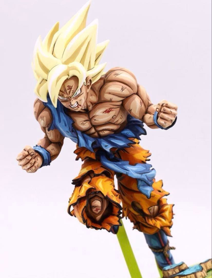 ジャンプ50周年　リペイント　孫悟空　ドラゴンボール　フィギュア　ジオラマ台座 ジャンプ50周年アニバーサリーフィギュア孫悟空 二次元塗装