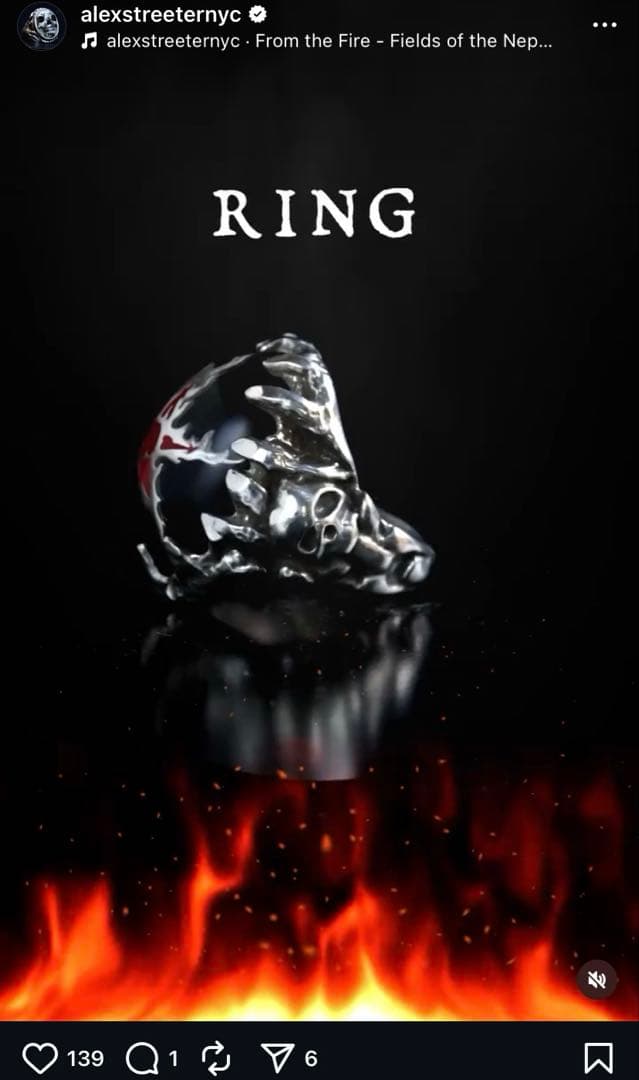 新品□14万ALEXSTREETER 18k STAR HellfireRing - メルカリ