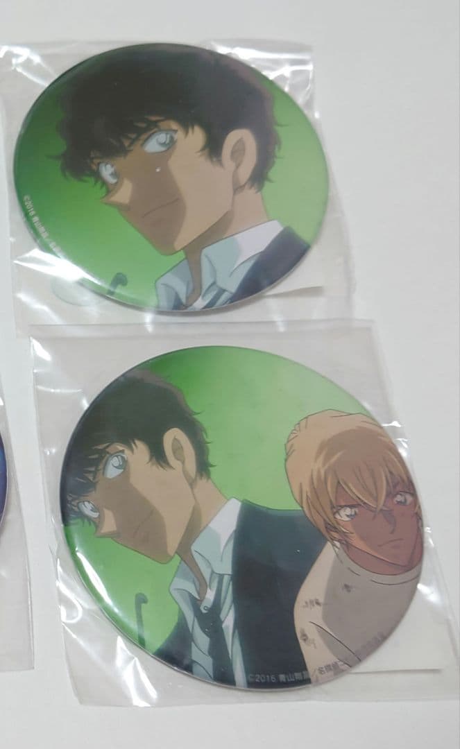 名探偵コナン　純黒の悪夢　缶バッジ　安室透　降谷零　松田陣平