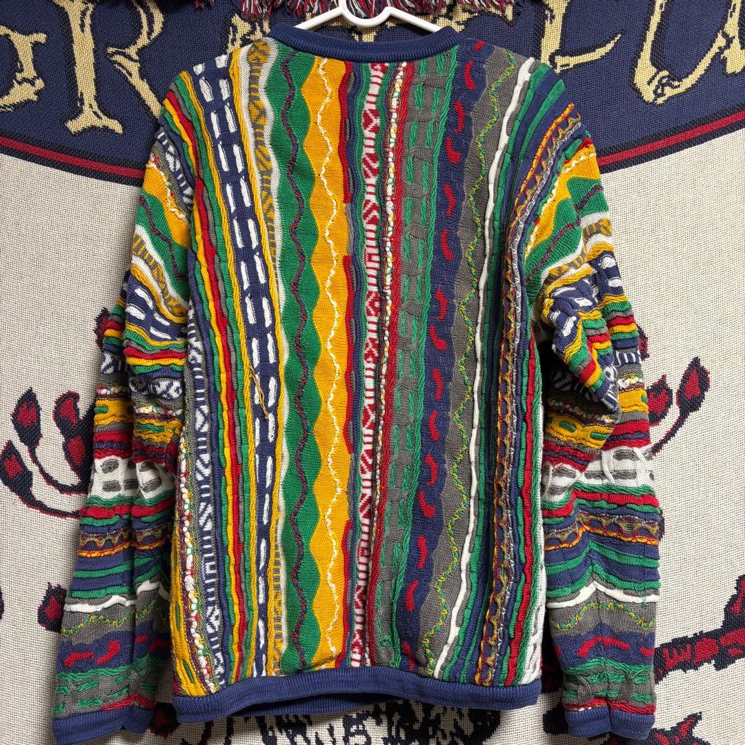 COOGIクージー3Dニット セーター 90s ヴィンテージ マルチカラー 古着