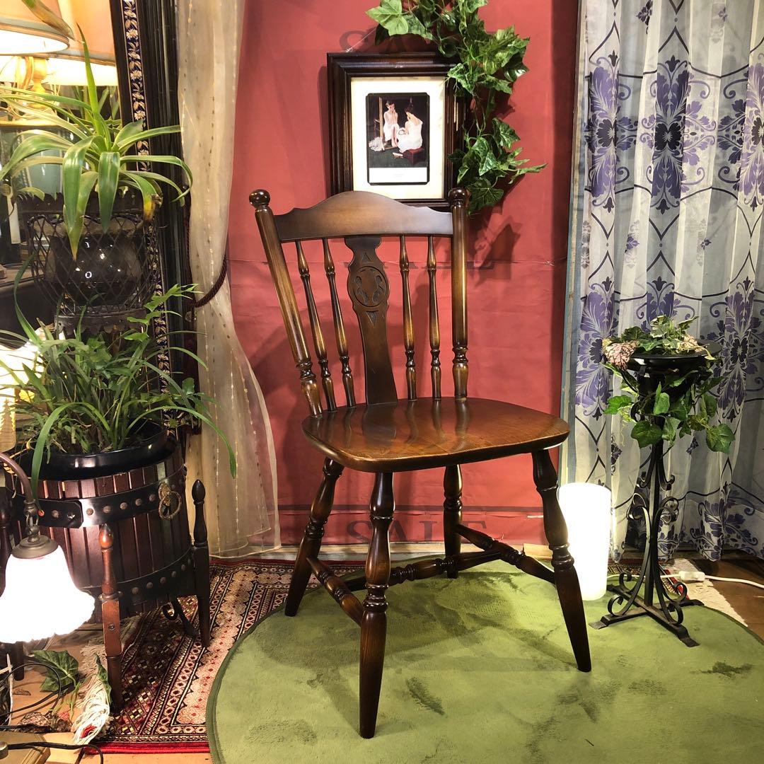 あっちゃん55 キツツキマーク　ヴィンテージ ウィングバックたチェア