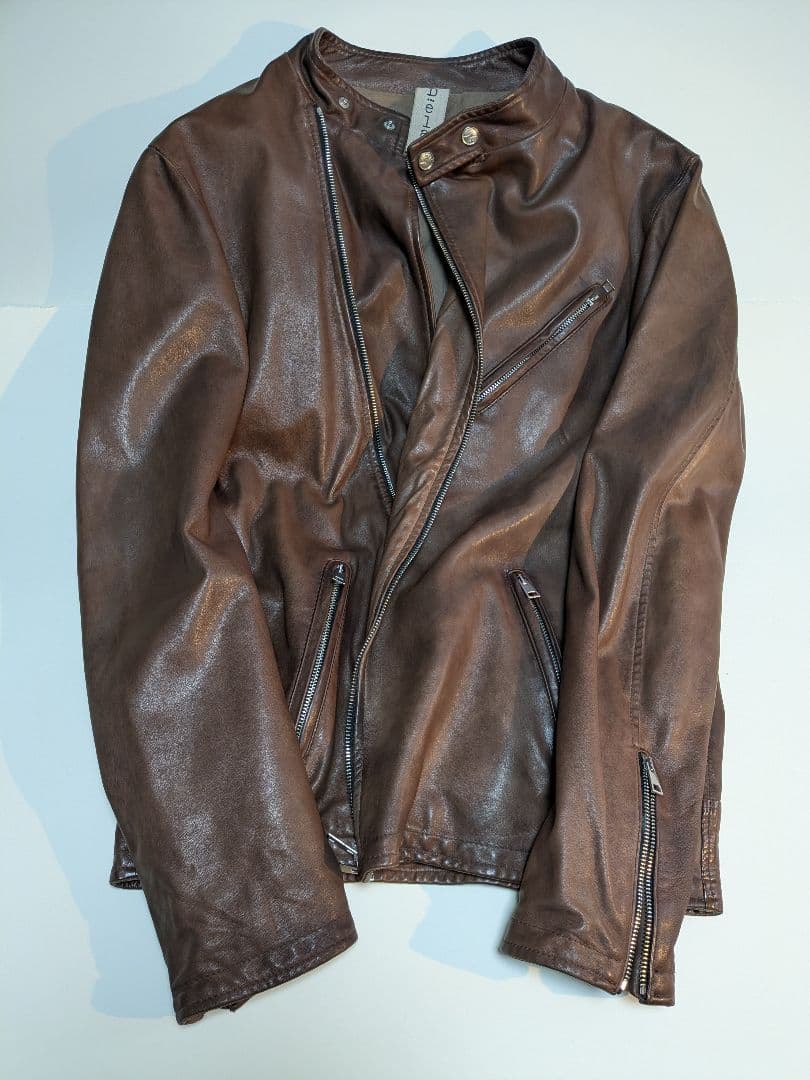 M*a様 ★希少サイズ52XL★Delan ラムレザー セミダブルライダース イ