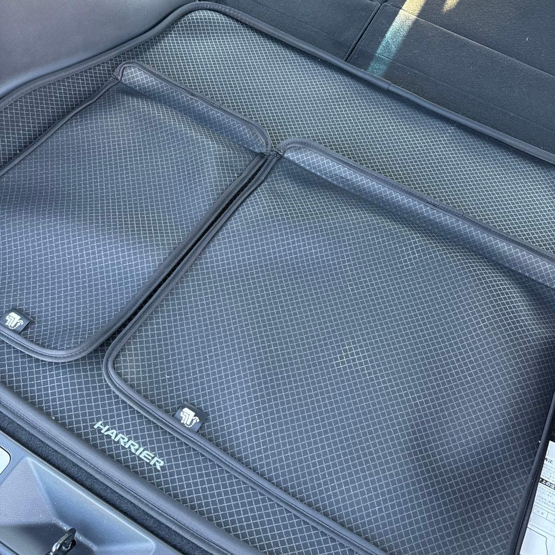 80系ハリアー 純正ラゲージソフトトレイ トランク＋リアシート部セット