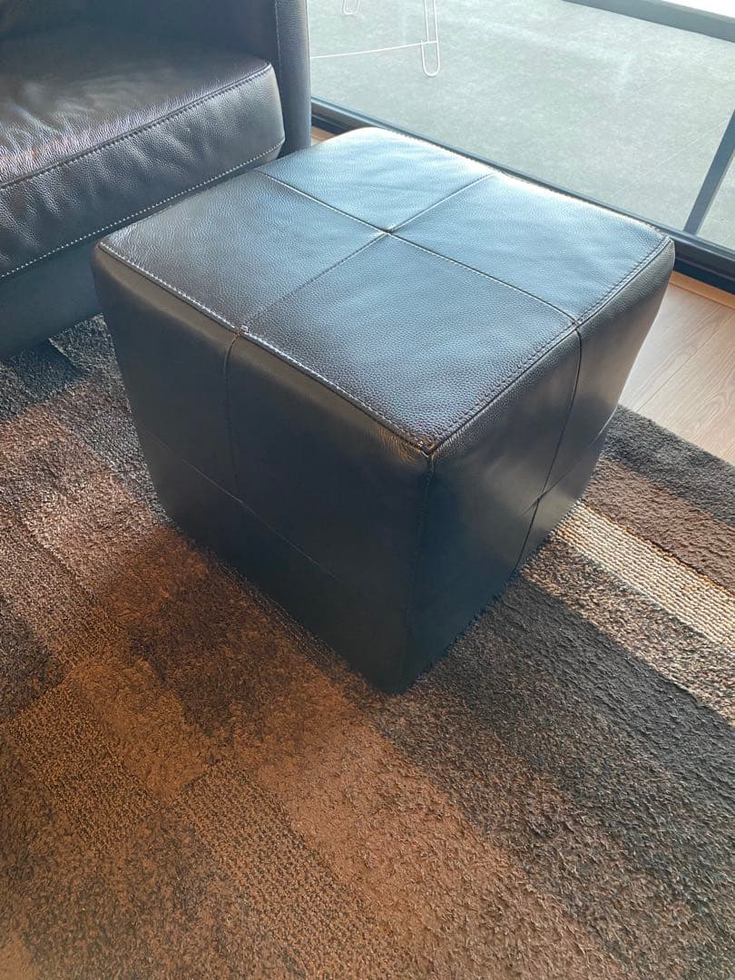 【ユキヒロ】大塚家具 L/S オットマン スツール 天然皮革 レザー