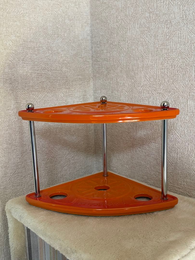 【chocoさま専用】ル・クルーゼ　ラムカンスタンド　オレンジ①