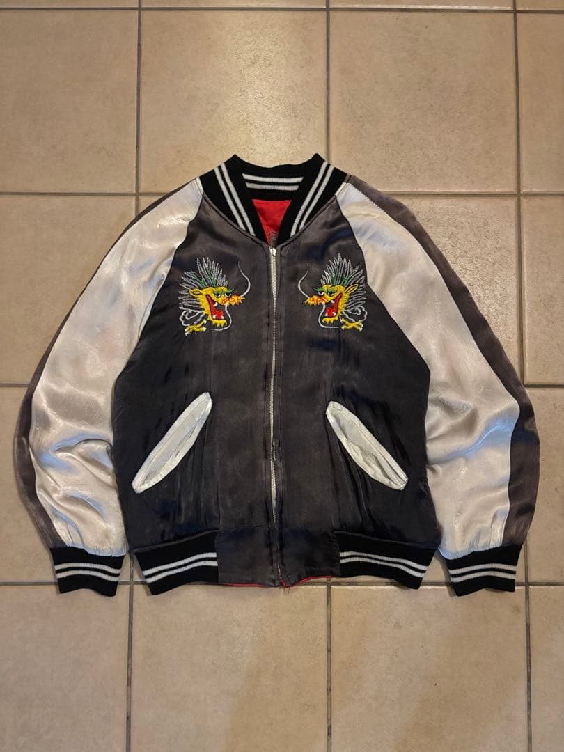 50s 60s 70sスカジャン souvenir vintage 鬼フェード