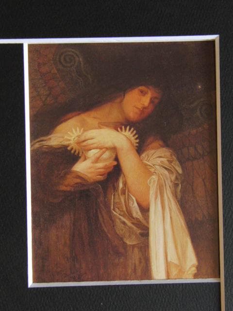 アルフォンス・ミュシャ、異教徒の彫像を持つ女、希少な画集より