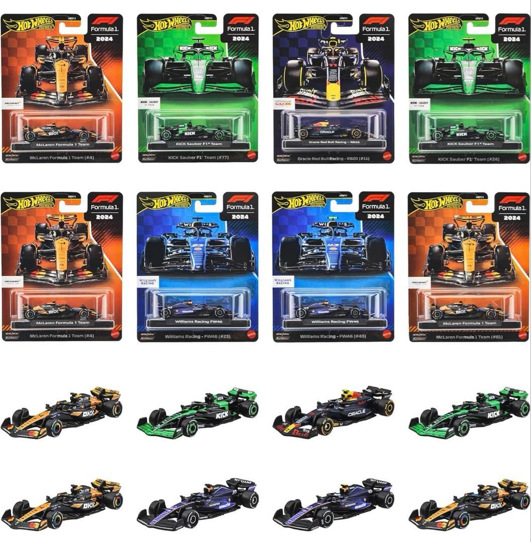 ホットウィール プレミアム レース アソートメント F1 8台セット 最新