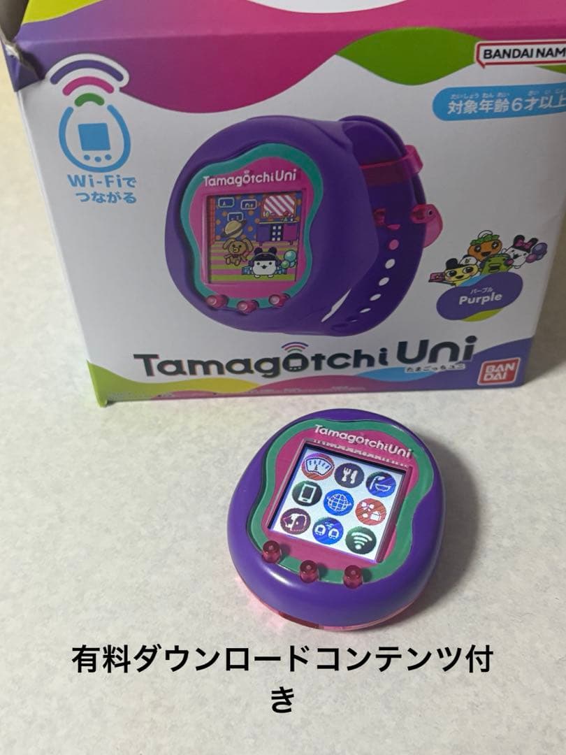 Tamagotchi Uni パープル ダウンロードコンテンツ付き