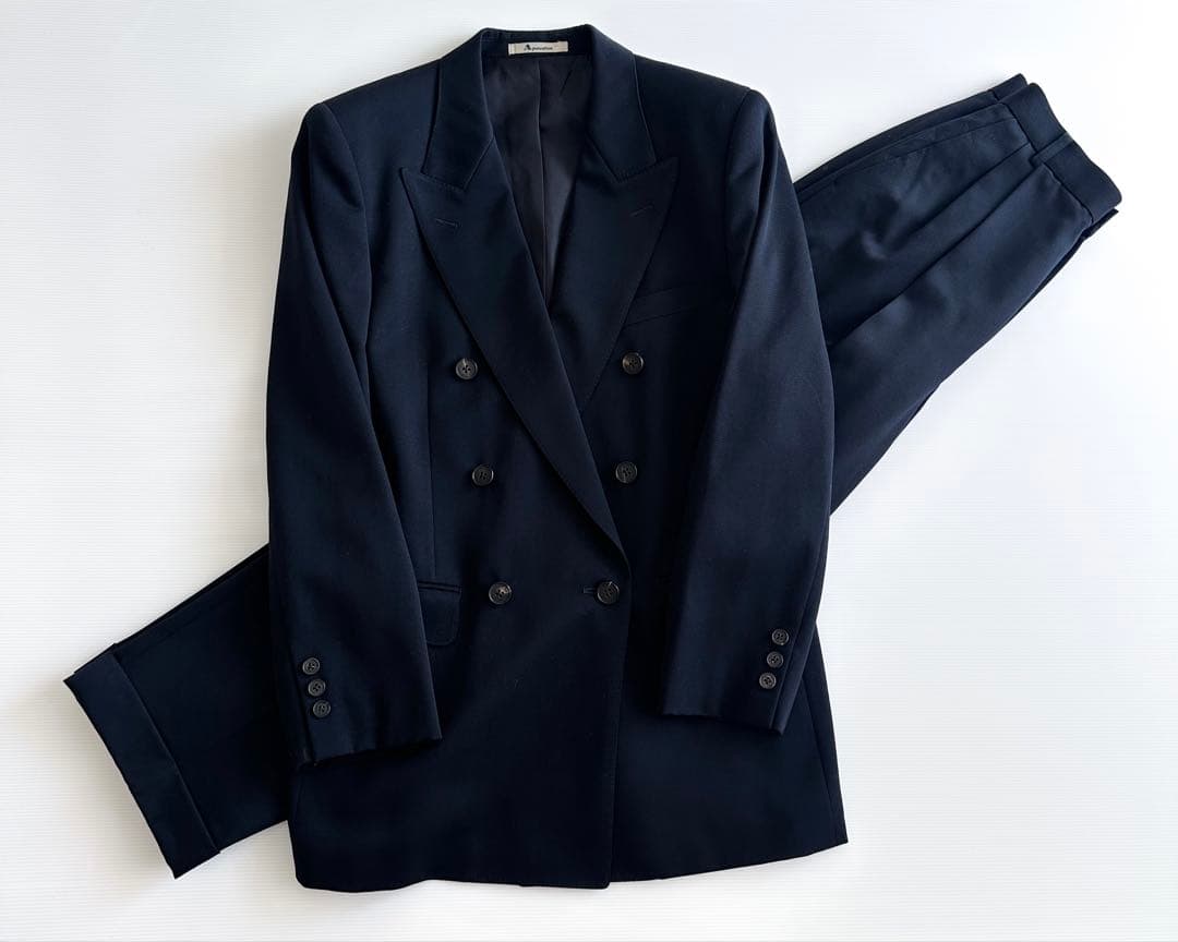 アクアスキュータム / パンツ スーツ セットアップ ジャケット 紺 ダブル