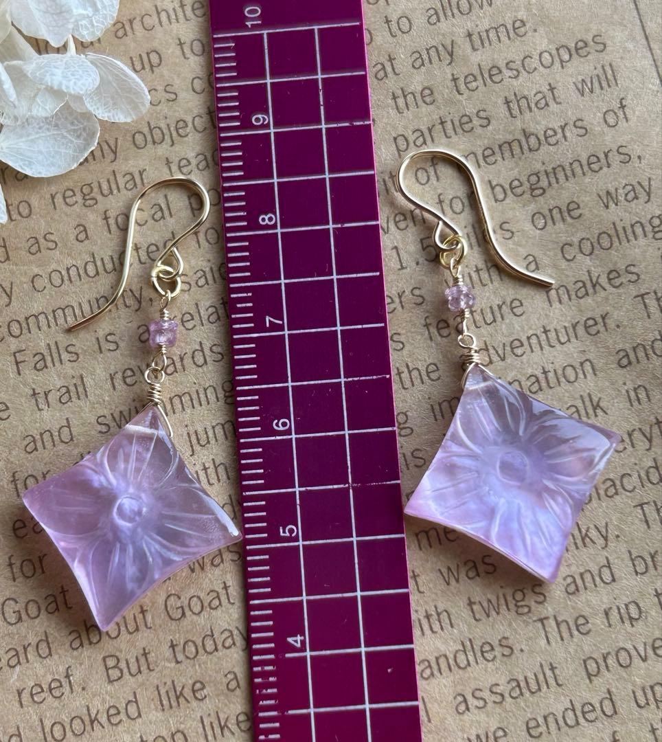 ハニーフラット様✨ピンクアメジスト×MOP&パープルピンクサファイアの