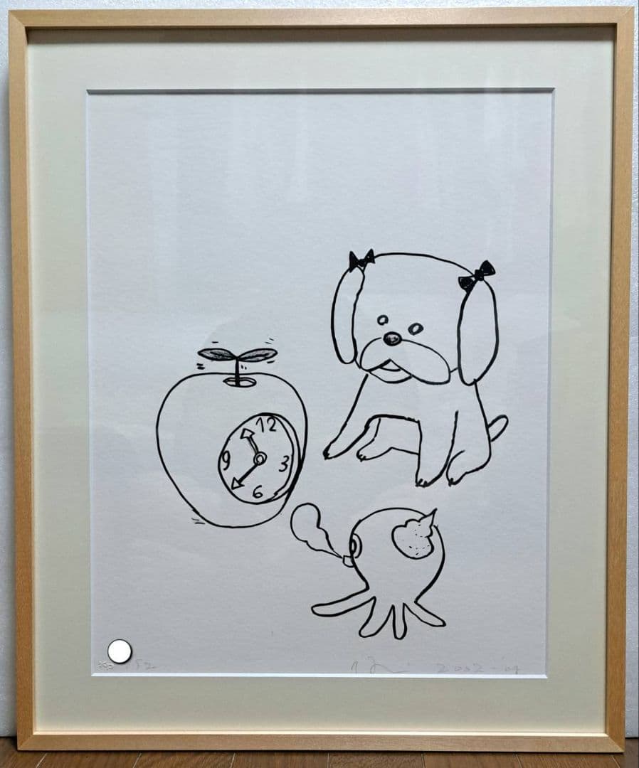 奈良美智　版画　人気画家　アート　美術品　村上隆　草間彌生 預訂] 村上隆太陽花奈良美智草間彌生DEATH NYC 潮流藝術畫Pop art