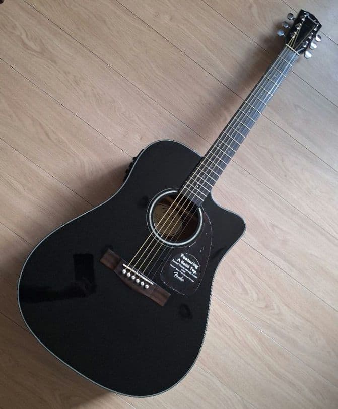 Fender CD-140SCE Black エレアコ ブリッジリペア品