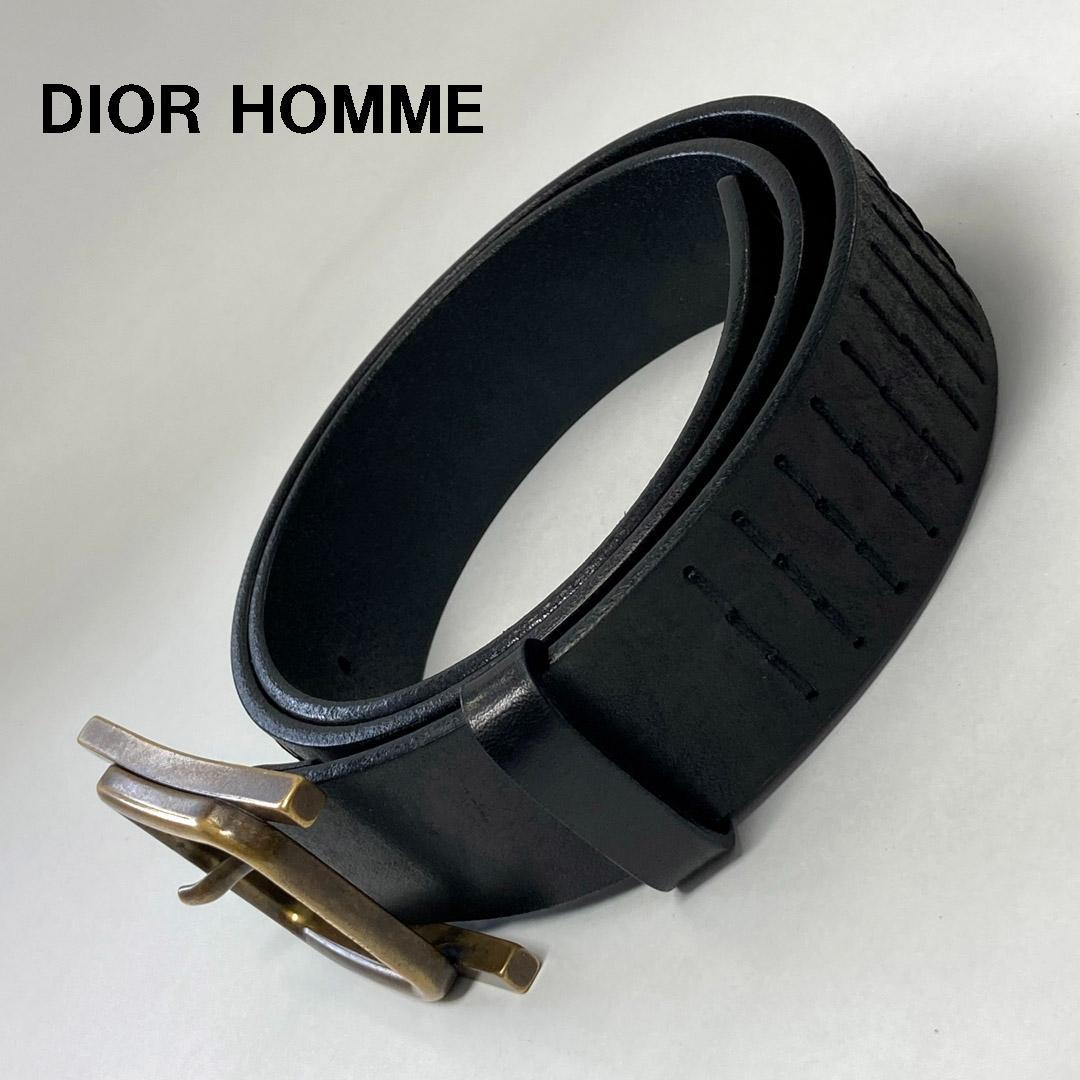 ディオールオム Dior Homme Hバックル ステッチベルト85 エディ期