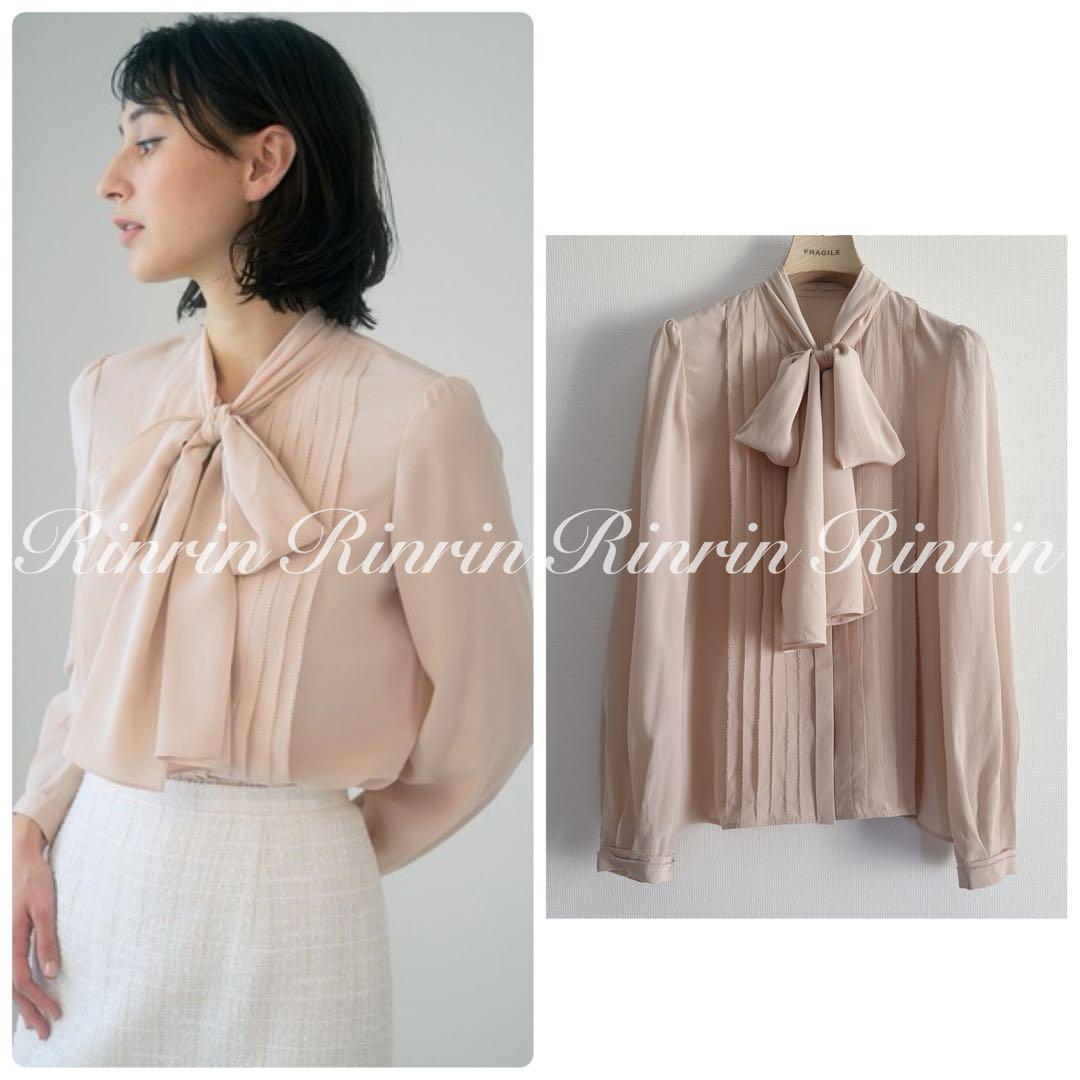 ANAYI シルクデシンボウタイブラウス 38