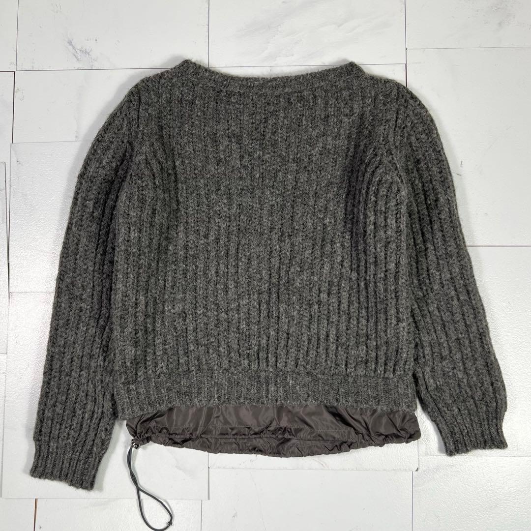 極美品 アルパカ混 MONCLER モンクレールドッキングニット セーター S
