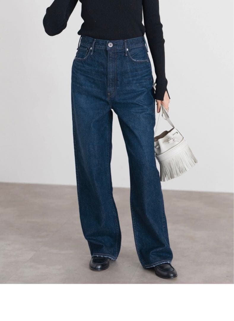 【新品未使用】IENA /upper hights 別注 THE GARNET upper hights/アッパーハイツ 別注 THE GARNET ワイドストレートデニム