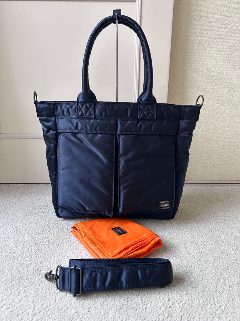 新品 PORTER / TANKER TOTE BAG(L)アイアンブルー