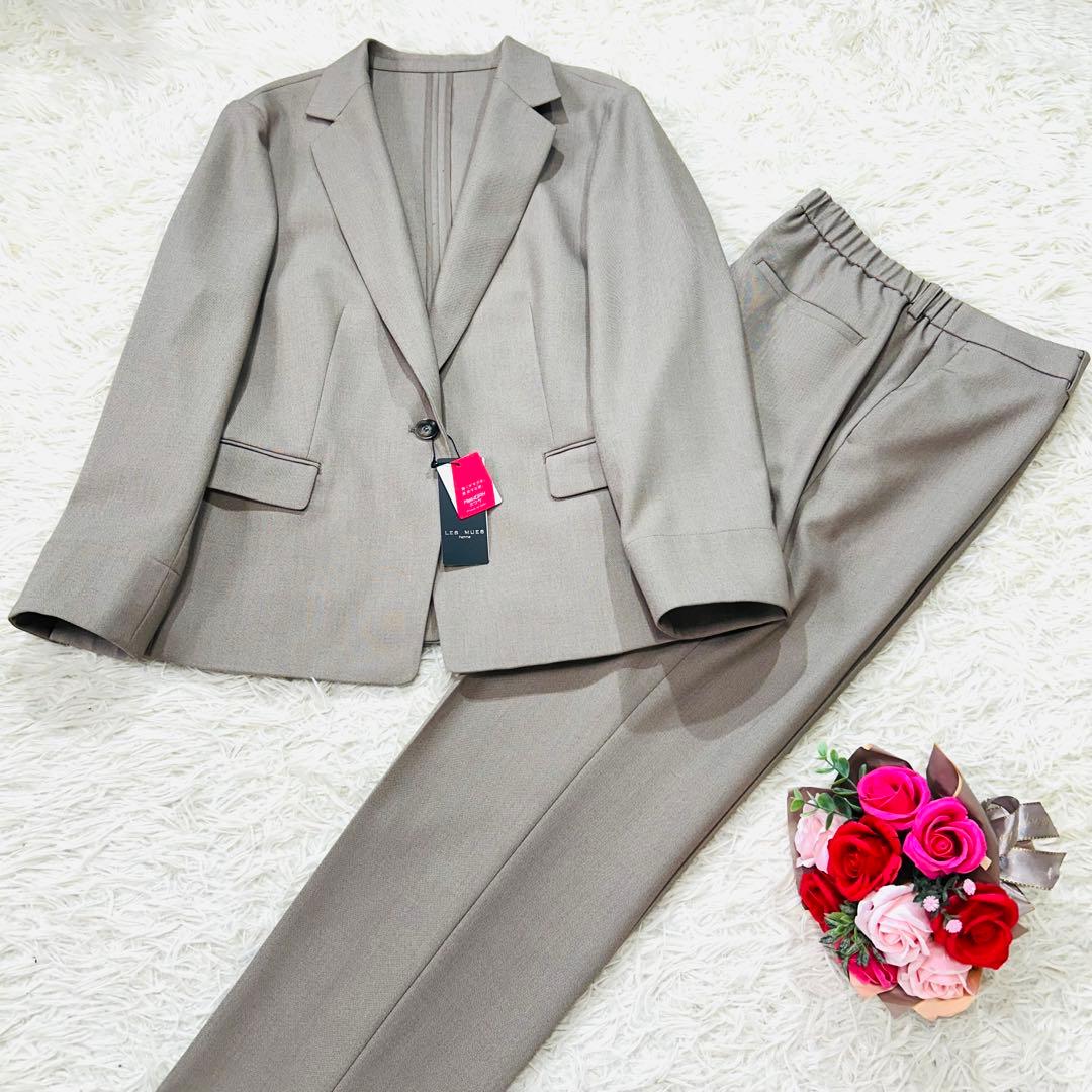 【未使用タグ付♡大きいサイズ】洗える♪AOKI パンツスーツセット XL 春夏