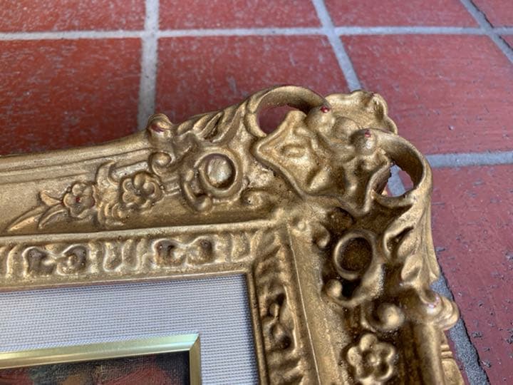 値下げしました！油彩画　岡村紀子作　サインあり　額装