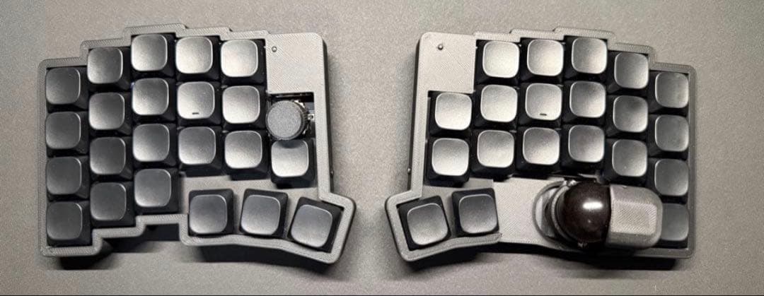 roBa Low Profile 無線接続 左右分割 トラックボール キーボード