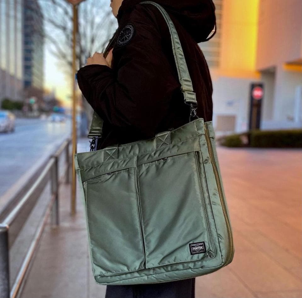 PORTER＿新型TANKER 2WAY TOTE＿タンカートートグリーン